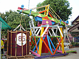 Abb. 1: Die Maschine des Herodot nach der Idee des Verfassers H. Neubacher (Wassertank und Schwimmk&ouml;rper im Alten Reich aus Holz, Rechteckform)